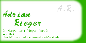 adrian rieger business card